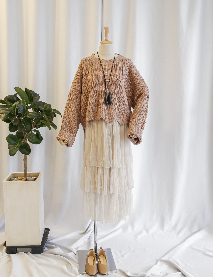 Shisurukan kangkang bending long skirt Dressy roma