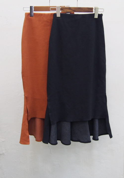 Mermaid Banded Unlined Long Skirt Camel Skirt Fril