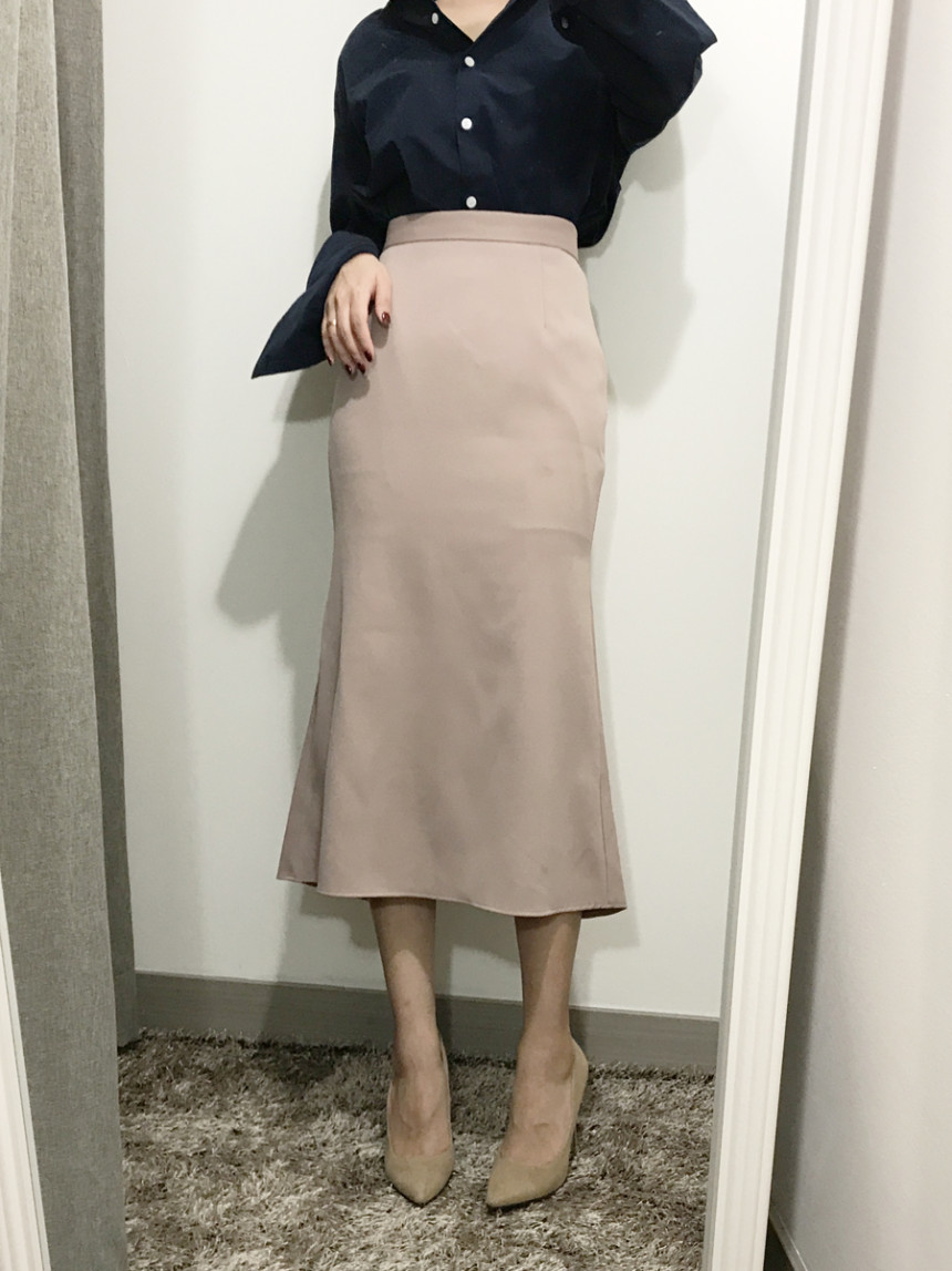 Pelvic correction Mermaid Silk Long Skirt 2color A