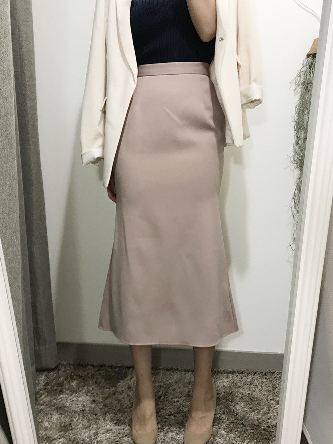 Pelvic correction Mermaid Silk Long Skirt 2color A