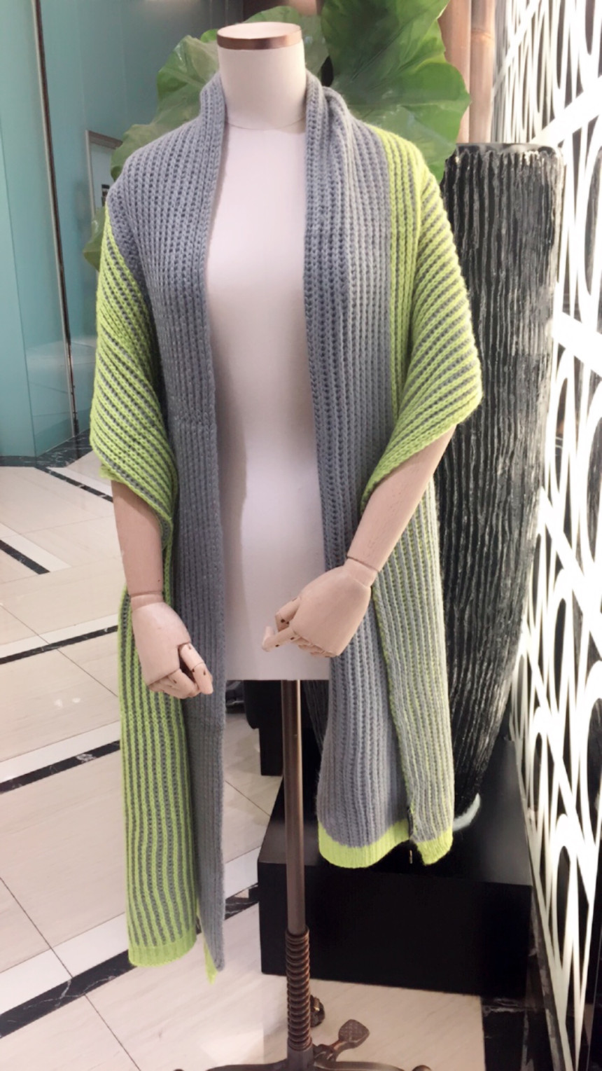 Louis Quatorz two-tone knit muffler SA3UHZ904