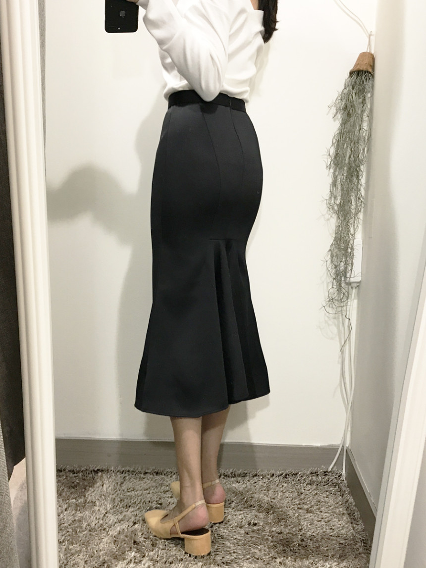 Pelvic correction Mermaid Silk Long Skirt 2color A