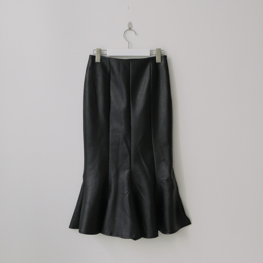 Leather Mermaid Long Skirt Leather Midi Span 20