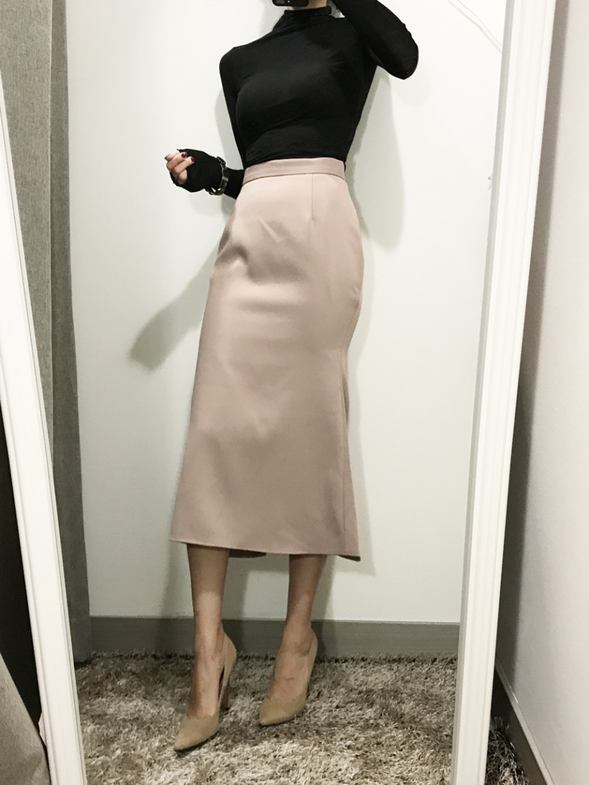 Pelvic correction Mermaid Silk Long Skirt 2color A