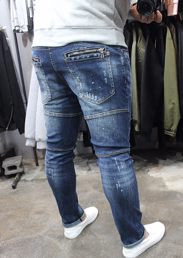 Korea Jeans Pants Men's Big Size Ranger Damage 