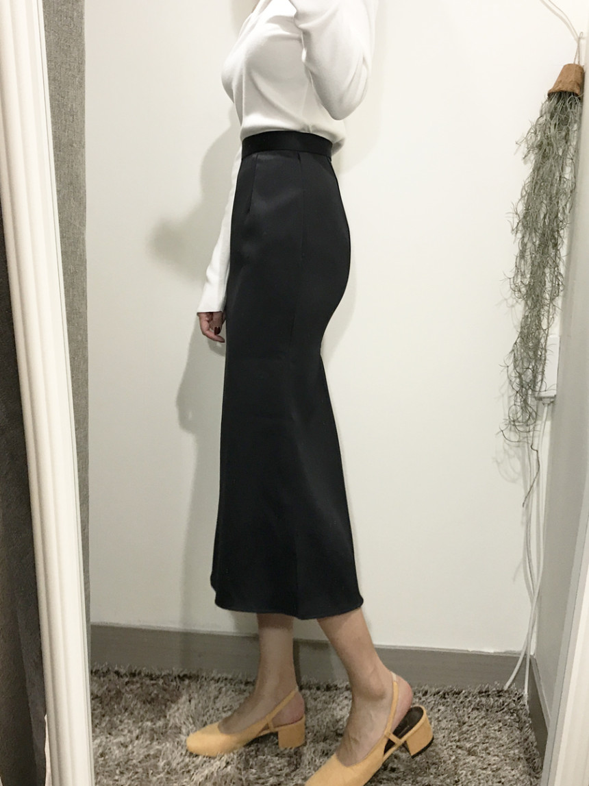 Pelvic correction Mermaid Silk Long Skirt 2color A