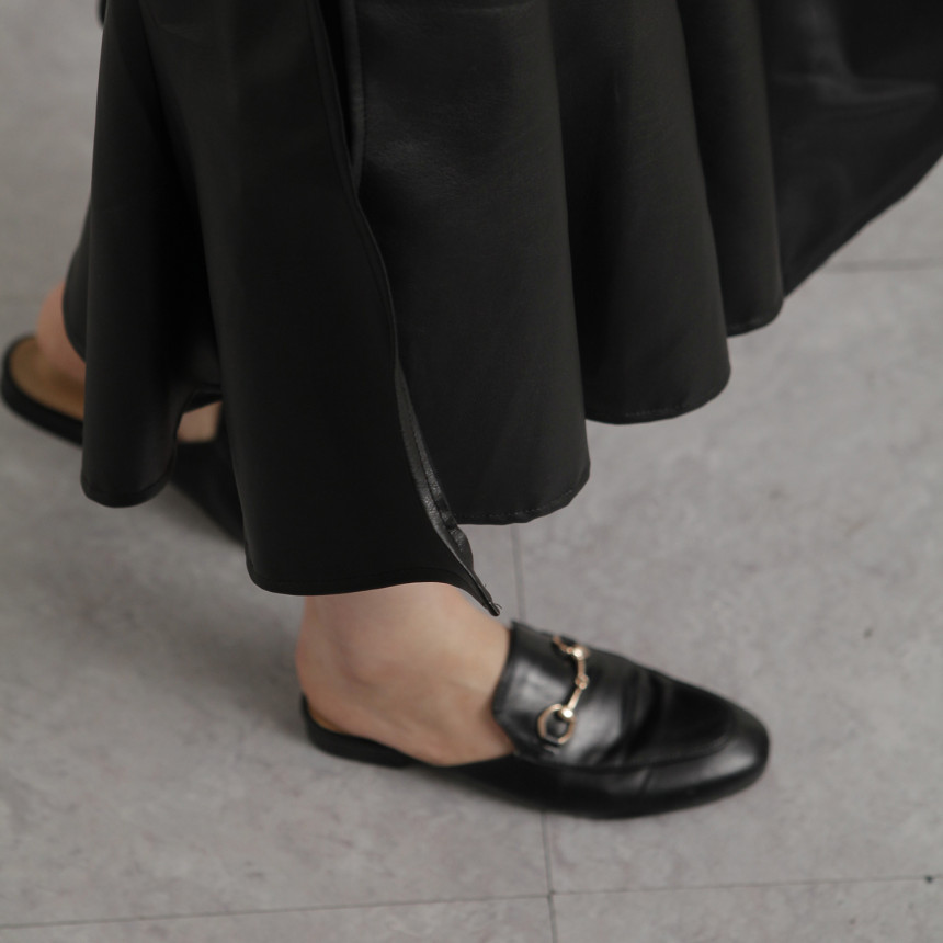 Leather Mermaid Long Skirt Leather Midi Span 20