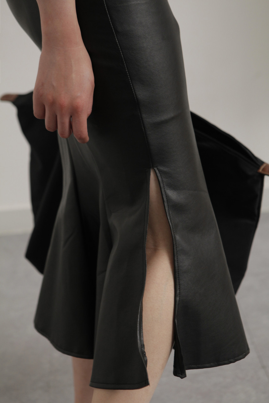 Leather Mermaid Long Skirt Leather Midi Span 20