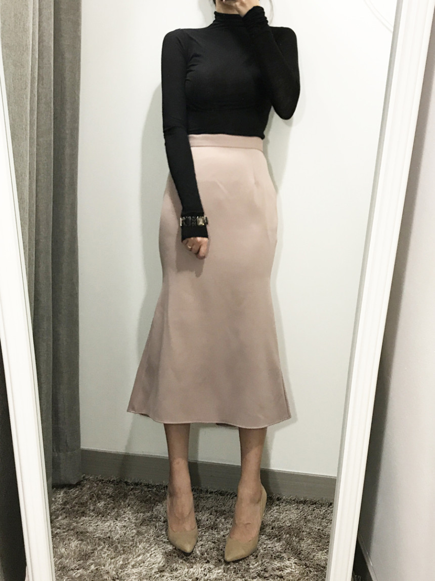 Pelvic correction Mermaid Silk Long Skirt 2color A