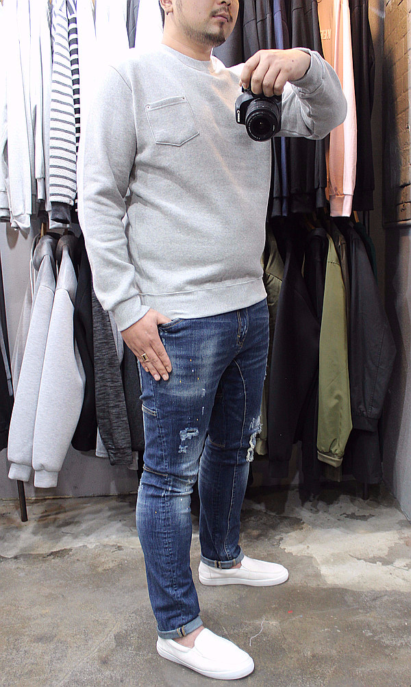 Korea Jeans Pants Men's Big Size Ranger Damage 