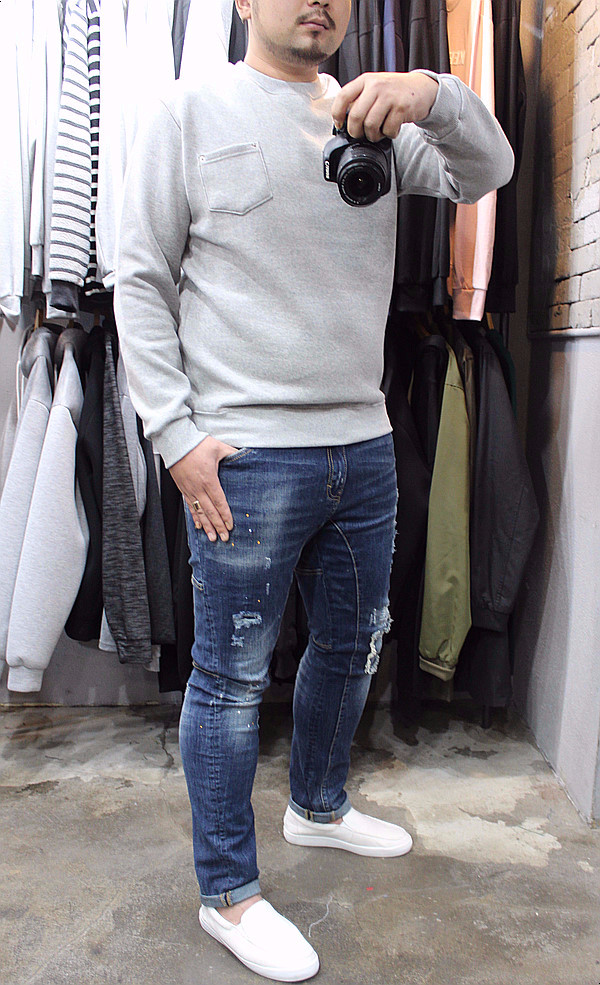 Korea Jeans Pants Men's Big Size Ranger Damage 