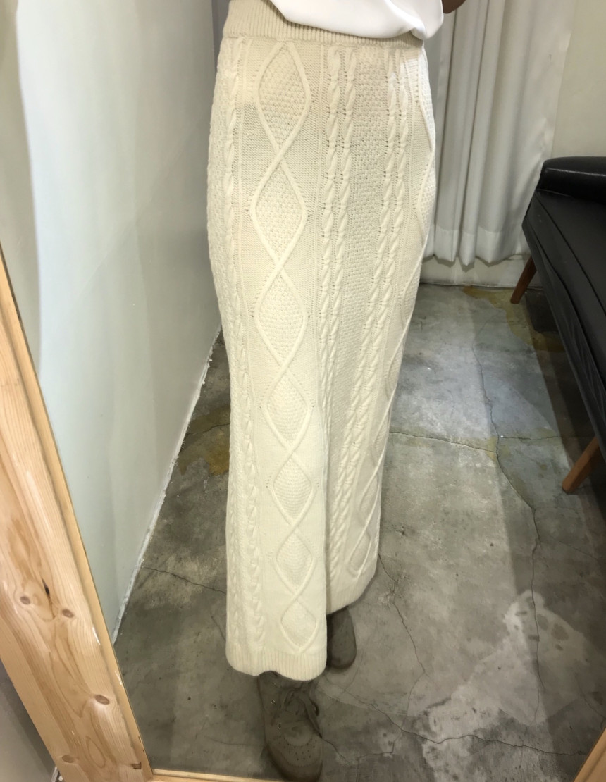 Pretty knit long skirt Women's daily style