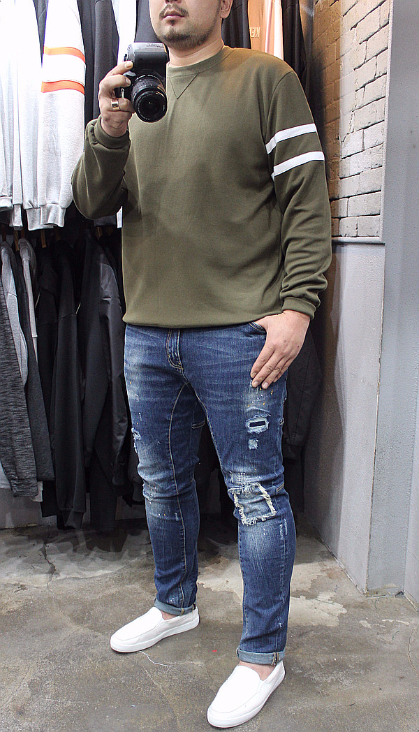 Korea Jeans Pants Men's Big Size Ranger Damage 