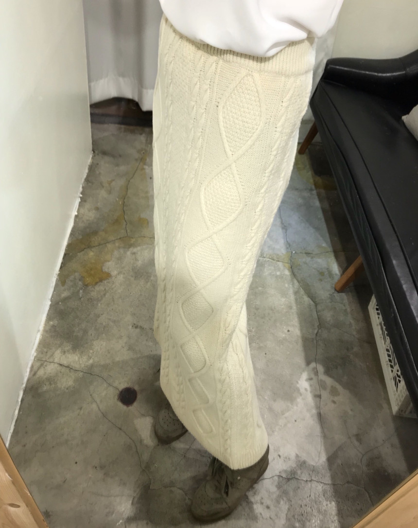 Pretty knit long skirt Women's daily style