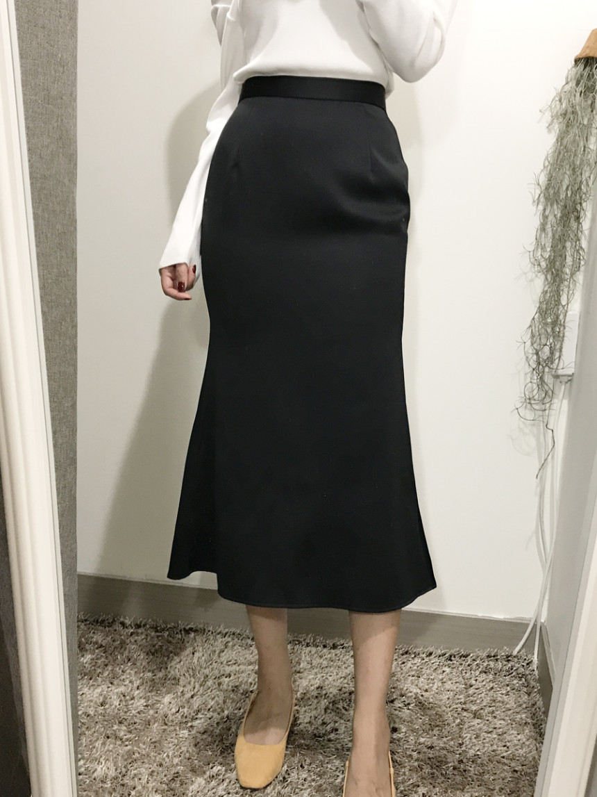 Pelvic correction Mermaid Silk Long Skirt 2color A