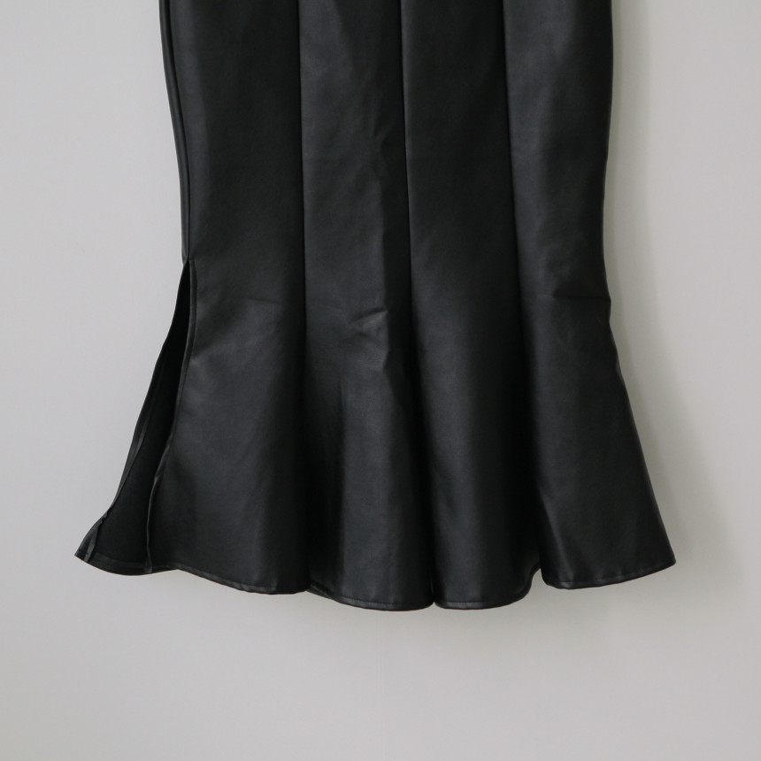 Leather Mermaid Long Skirt Leather Midi Span 20