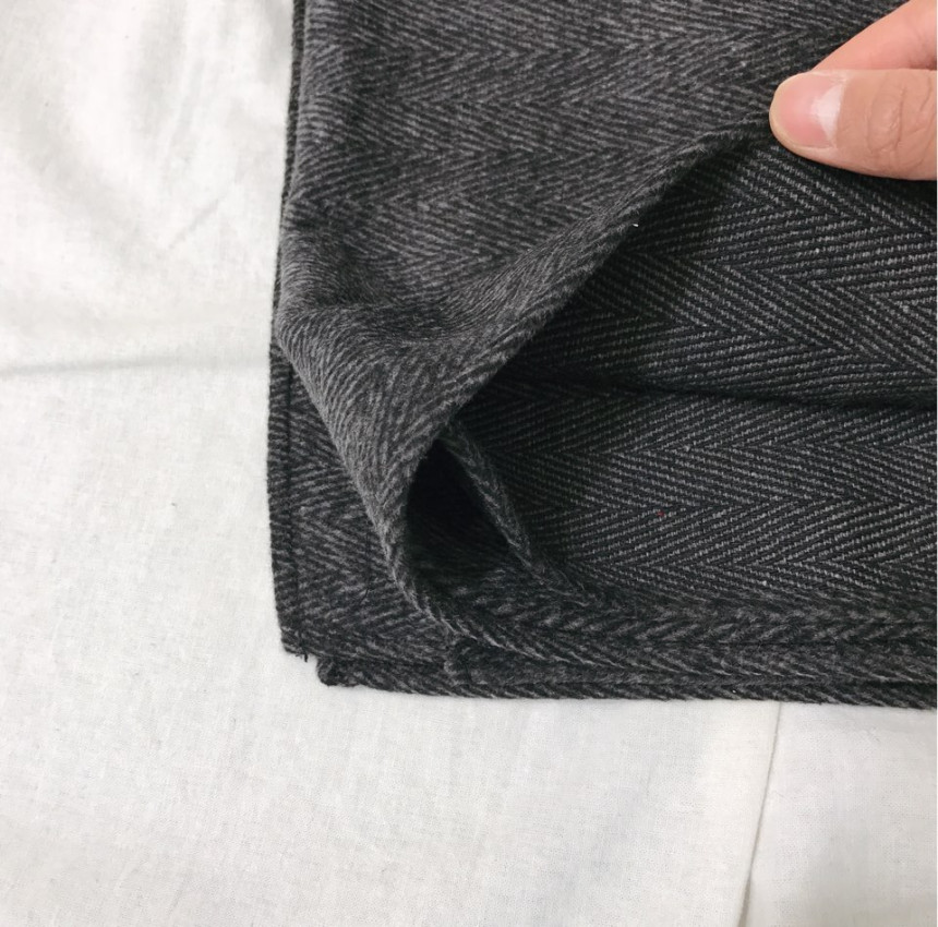 Men Women Herringbone Brushed Cashmere Scarf 2colo