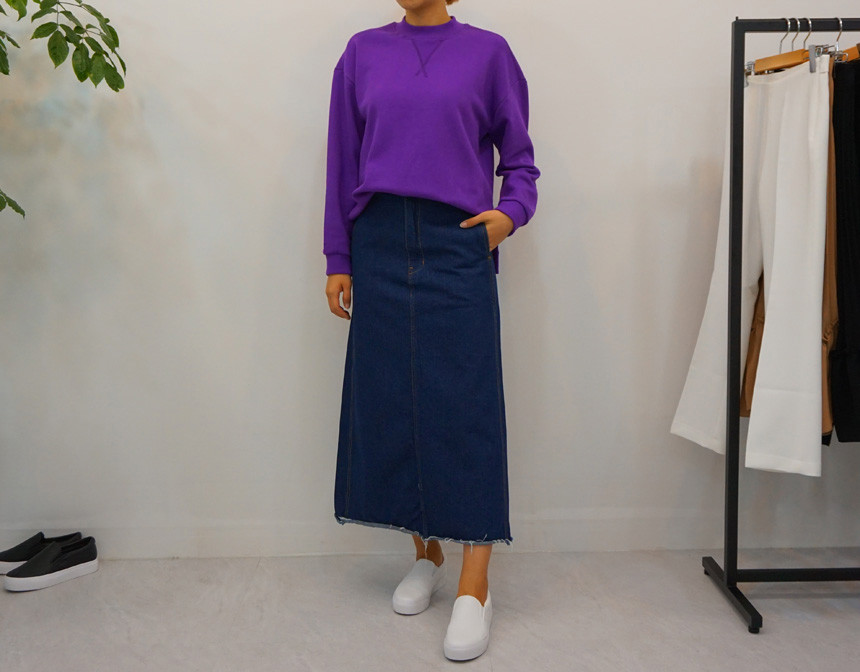 High-waist vintage back-to-back skirt