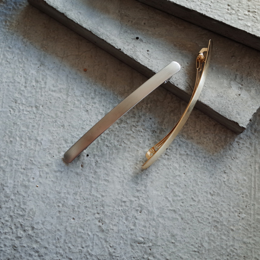 Hair Accessories Slim Fit Horizontal Metal Modern 