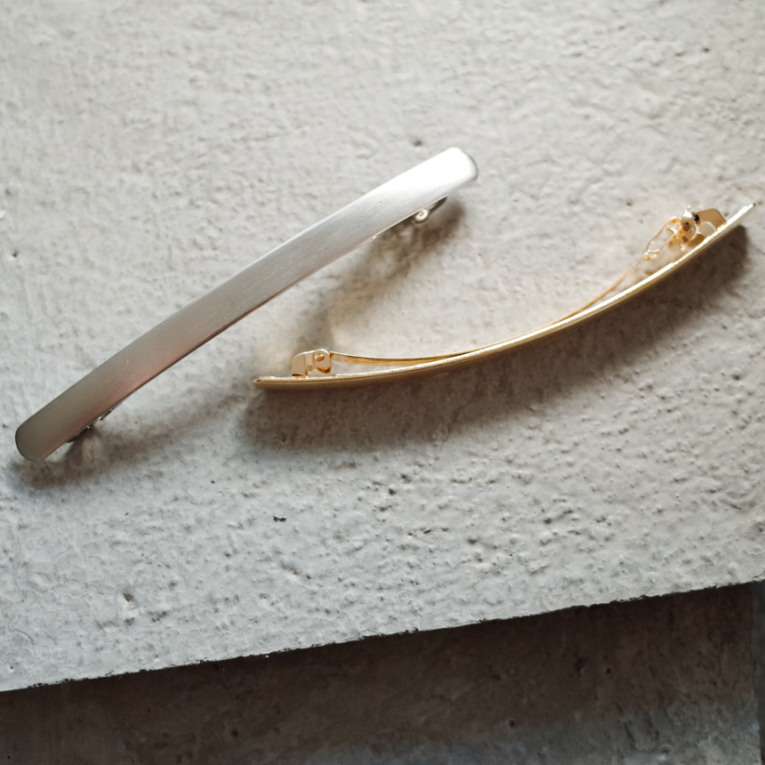 Hair Accessories Slim Fit Horizontal Metal Modern 