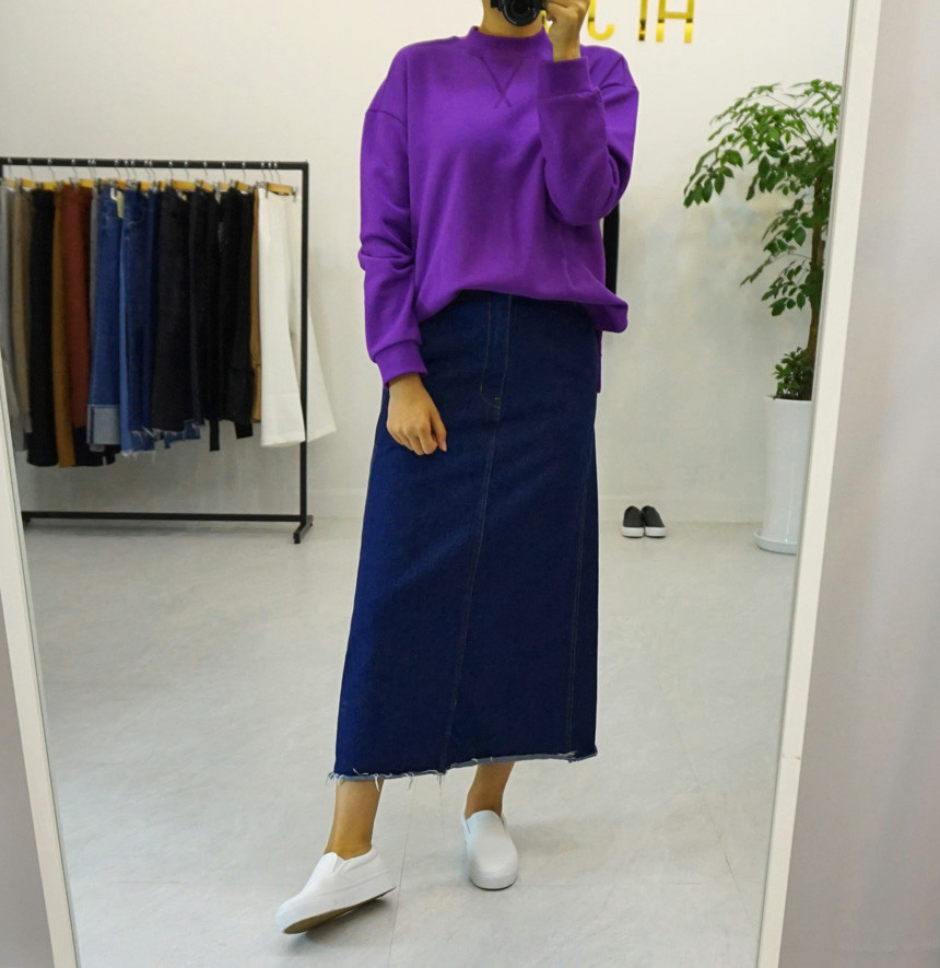 High-waist vintage back-to-back skirt