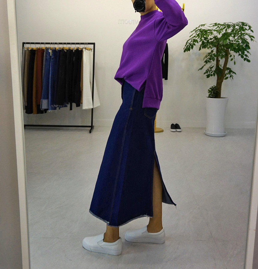 High-waist vintage back-to-back skirt