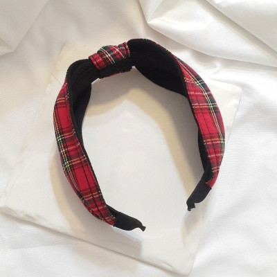 Hair Accessories Eddie Check Tie Point Hair Band