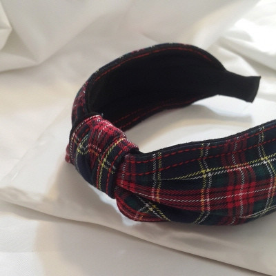 Hair Accessories Eddie Check Tie Point Hair Band
