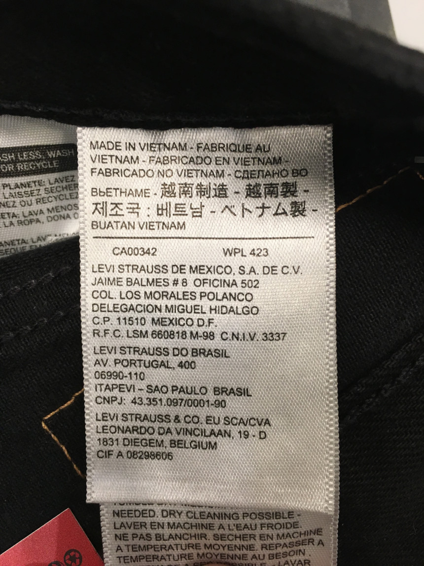 Korea Jeans Pants Levi's 501 Fit Taper Black Je