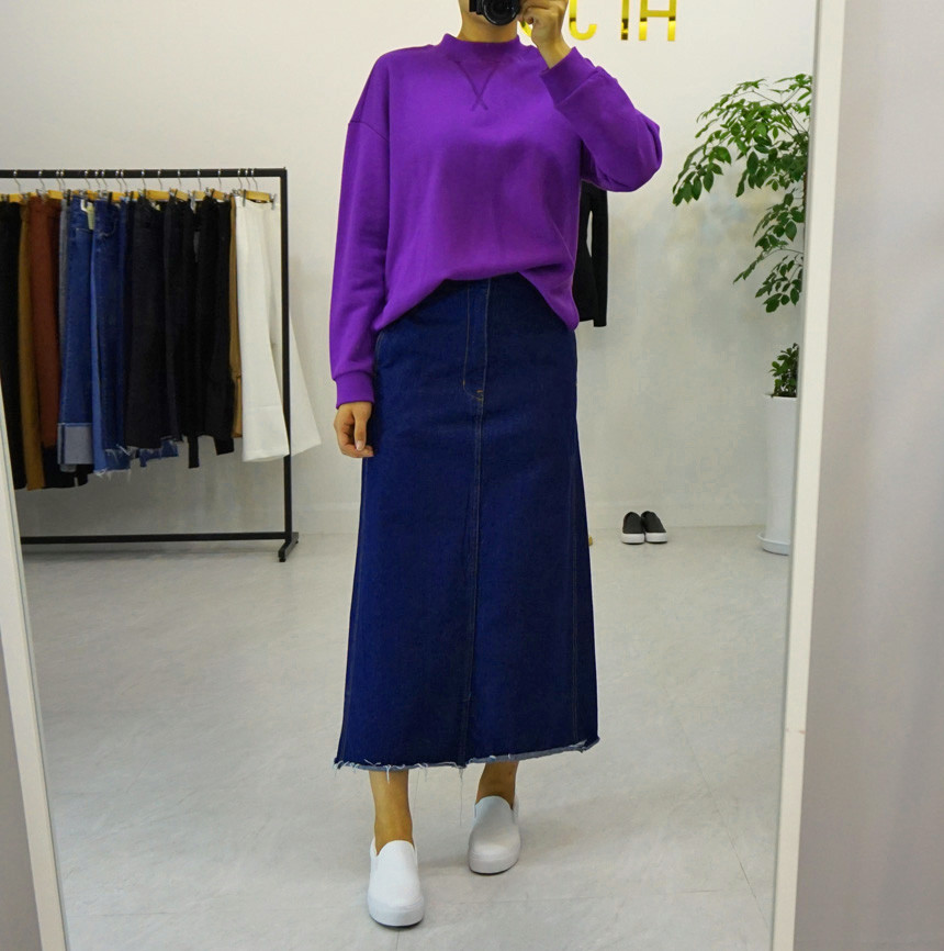 High-waist vintage back-to-back skirt