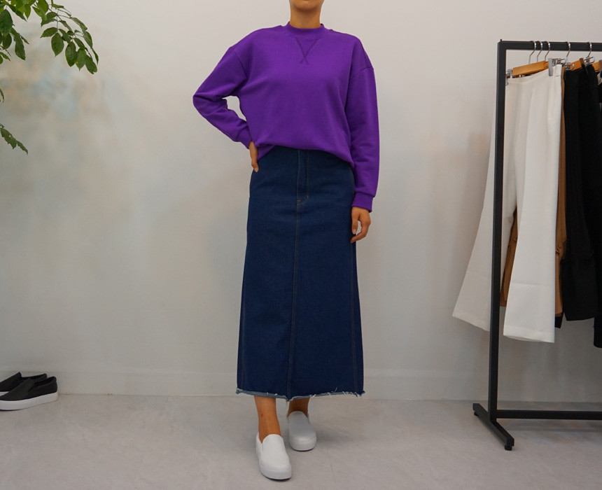 High-waist vintage back-to-back skirt