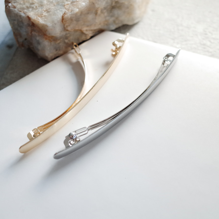 Hair Accessories Slim Fit Horizontal Metal Modern 