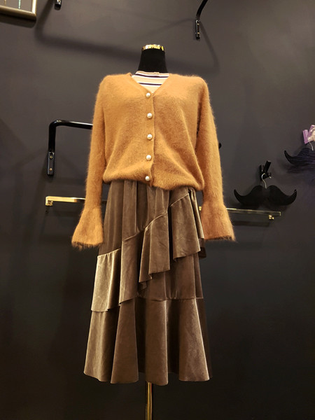 Velvet Unbalance Ruffle 2-stage canvas bending Lon