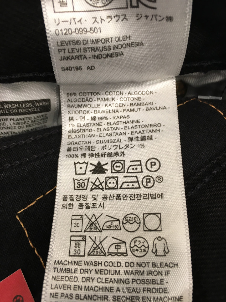 Korea Jeans Pants Levi's 501 Fit Taper Black Je