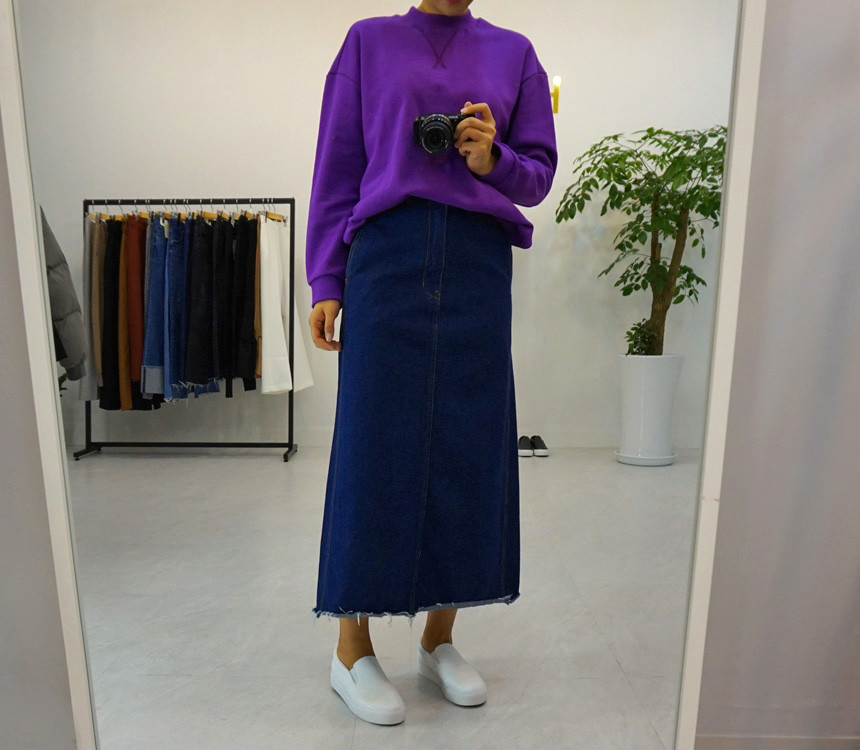 High-waist vintage back-to-back skirt