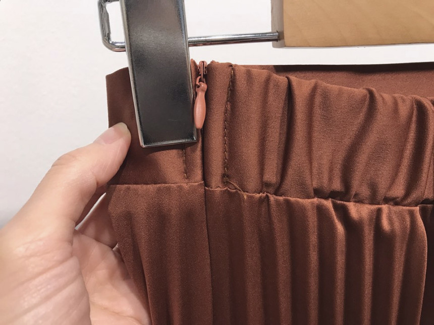 Sunday pleated skirt pleated autumn long bending l