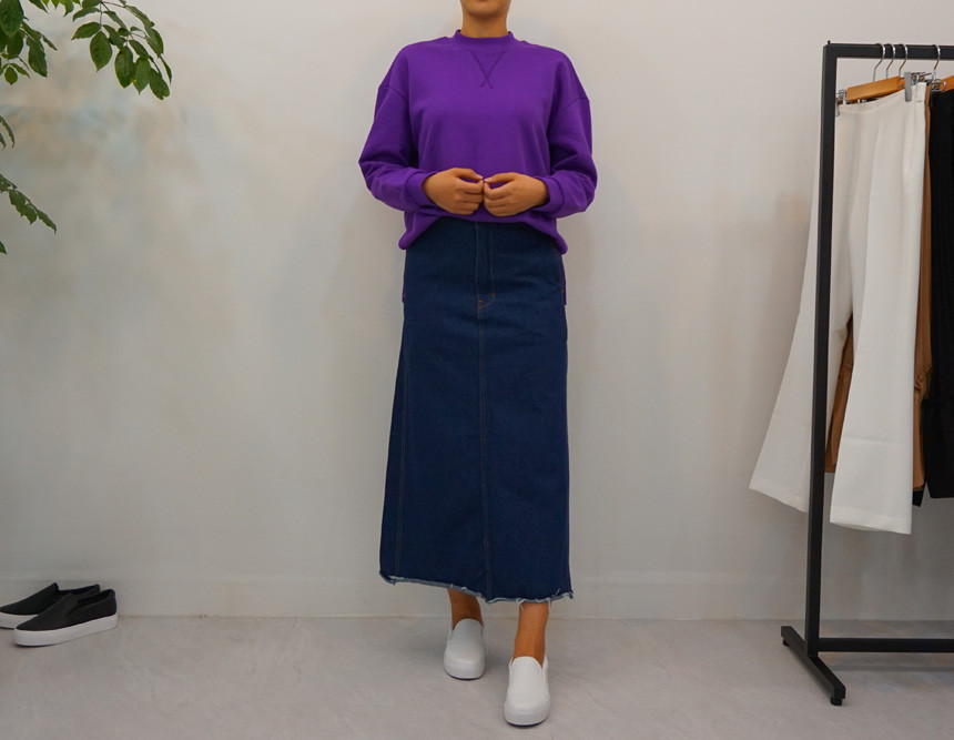 High-waist vintage back-to-back skirt