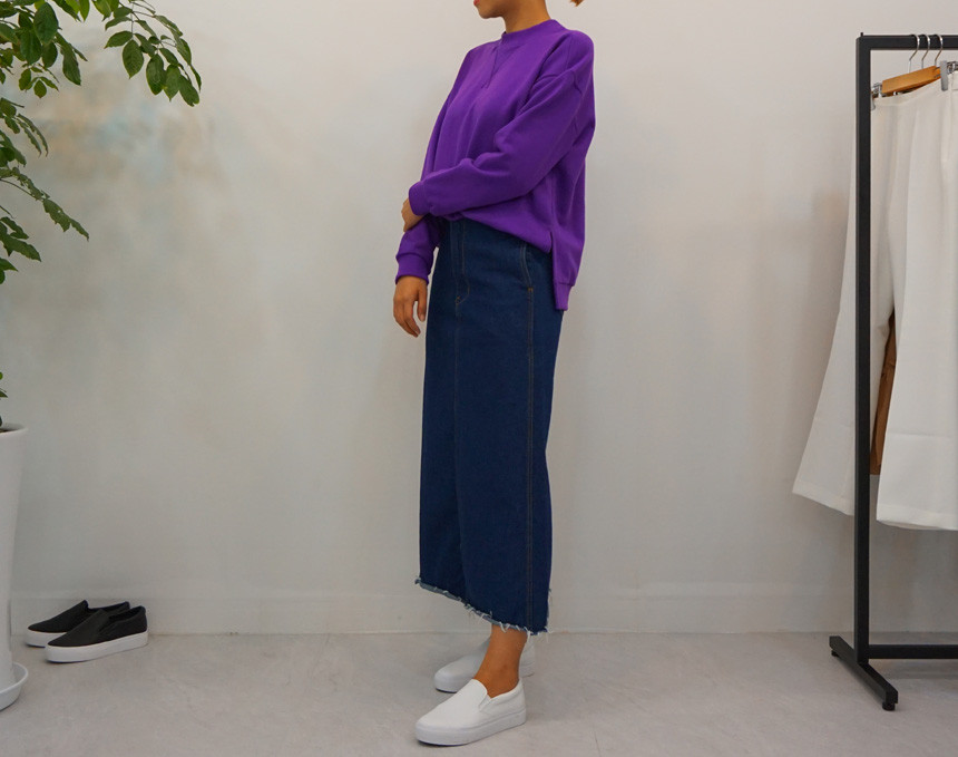 High-waist vintage back-to-back skirt