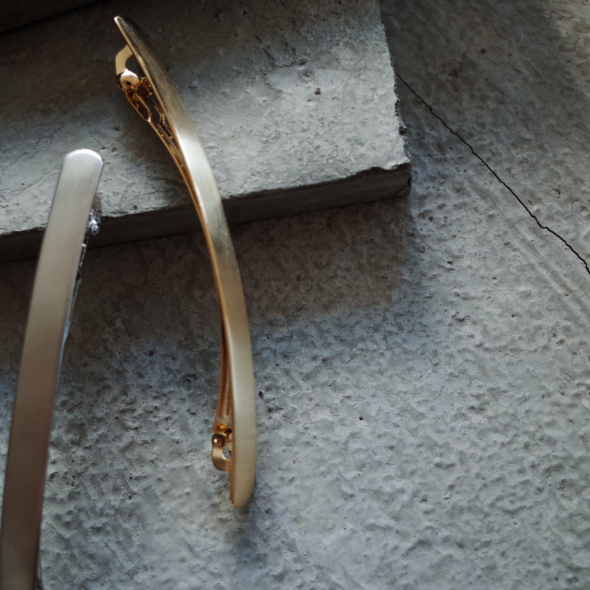 Hair Accessories Slim Fit Horizontal Metal Modern 