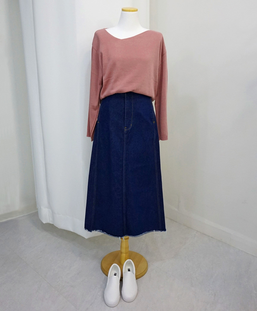 High-waist vintage back-to-back skirt