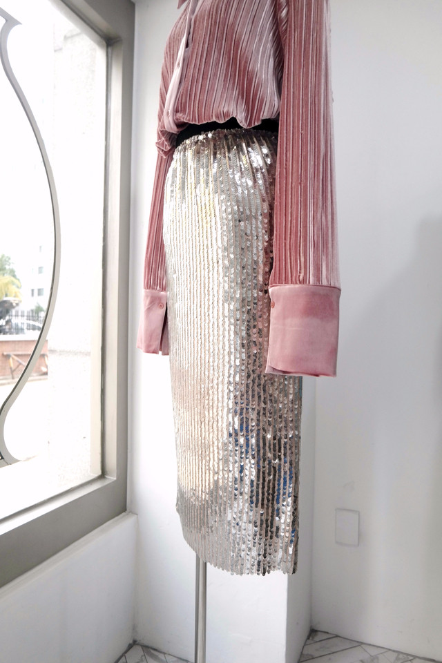 Sequin long skirt Fashionable bling Bling Bling Da