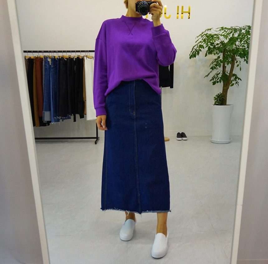 High-waist vintage back-to-back skirt