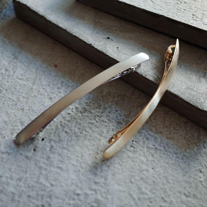 Hair Accessories Slim Fit Horizontal Metal Modern 