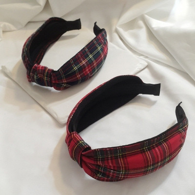 Hair Accessories Eddie Check Tie Point Hair Band