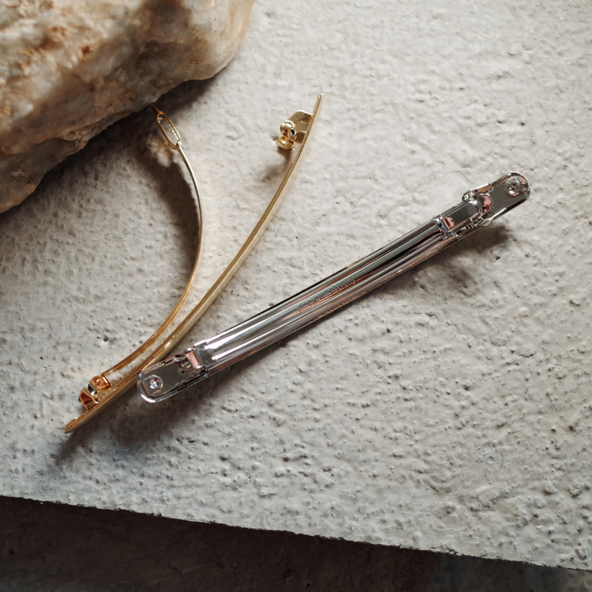 Hair Accessories Slim Fit Horizontal Metal Modern 