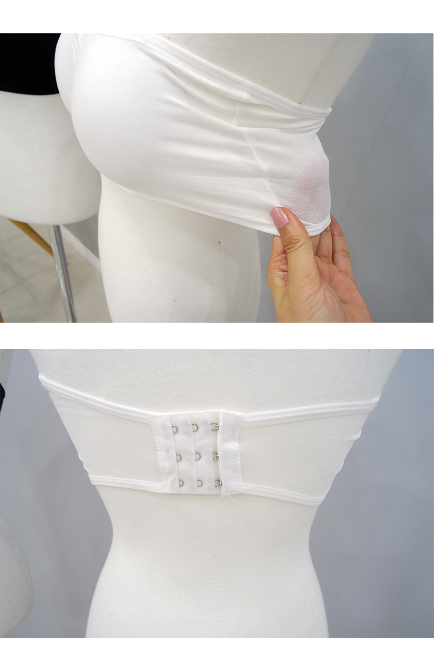 Hook Face Plain Bra Top Soft-touch off-shoulder In