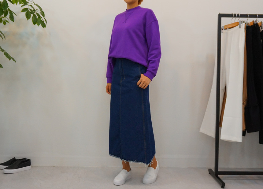 High-waist vintage back-to-back skirt