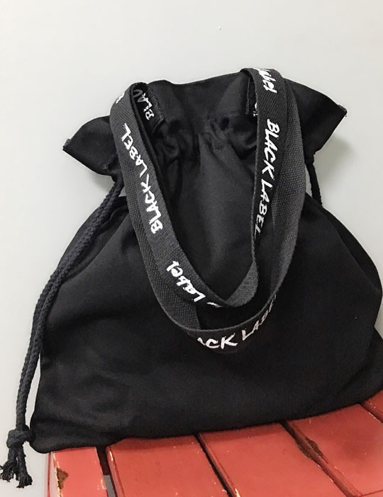Black Label Canvas Abdomen Eco Bag Bag Daily Unusu