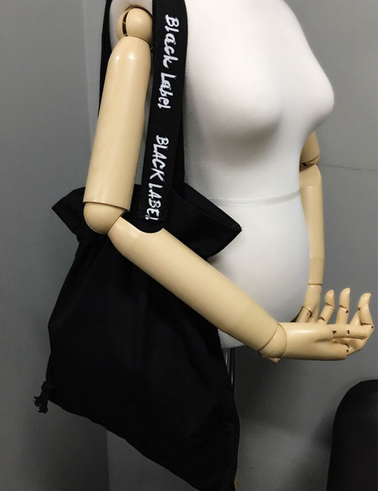 Black Label Canvas Abdomen Eco Bag Bag Daily Unusu