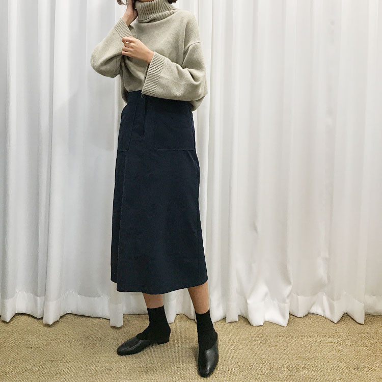 Cotton Long Skirt A-Line Skirt Women Women Daily L